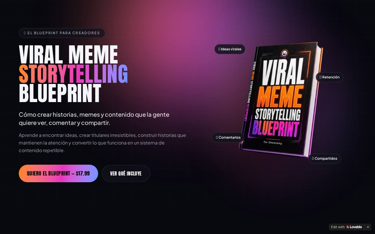 Chamu King Blueprint website preview